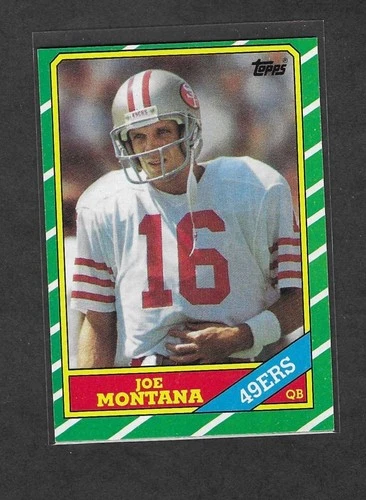 1986 Topps #156 Joe Montana, San Francisco 49ers, Football HOF