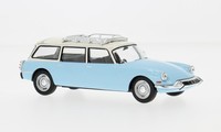 Ixo IXOCLC609N.22 - 1/43 - Citroen Id 19 Break, Hellblau/Weiss, 1960 - Neu
