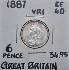 1887 Great Britain 6 Pence