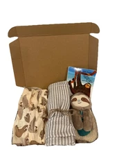 Unisex Baby-Infant Sloth-Themed Baby Shower Gift; Book, Pajamas, Lovey & Blanket