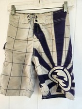 Billabong Andy Irons Rising Sun Shorts Sz24 Vintage Blue  gray Surf Swim Trunks