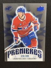24-25 UD ICE Hockey Rookie Premiers Clear 199 Logan Mailloux /399