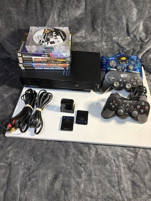 Sony PlayStation 2 NTSC-U/C Bundle w/ Games, Controllers & Memory Cards tested 