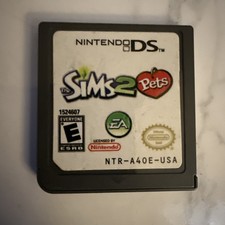 The Sims 2 Pets Nintendo DS Game Cartridge NTR-A40E-USA Tested EA Virtual Pet