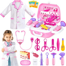 Doctor Costume for Kids - Dr Medical Pretend Play Toys Set for Girls - Doctors K