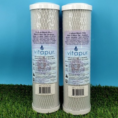 (2) Vitapur Carbon Block Water Prefilter One Filter VRFU-42/53CTO New Sealed 