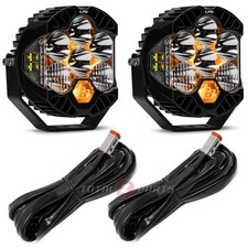 Baja Designs® LP6 Pro Pair LED Clear Driving/Combo Lights & Controller Wiring