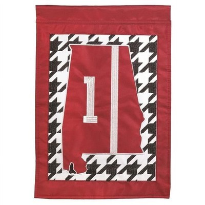 Magnolia Gardens 29 x 42 in Alabama No.1 Double Applique Large Garden Flag
