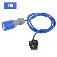Caravan Hook Up Cable Lead 13A PLUG TO 16A SOCKET Adaptor 240V UK 3 Pin Mains