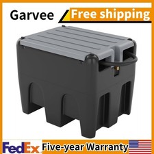 58 Gallon Portable Diesel Gasoline Fuel Tank with 12V Electric Pump 13ft Hose