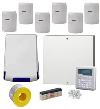 Wired Intruder Burglar Alarm System PROFESSIONAL Kit LCD Keypad  6 x PRO PIRs