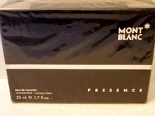 NIB Sealed Mont Blanc Presence Men's Eau de Toilette Spray 1.7 oz / 50 ml $52.00