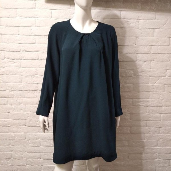 Women COS Dress Green Viscose 44 / XXL / 52