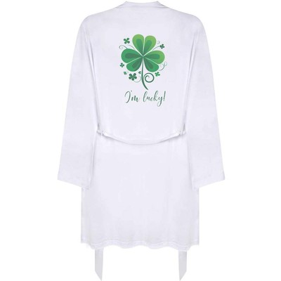 Morgenmantel/Kleid ''I Am Lucky Text With Clover'' Erwachsene (RO045320)