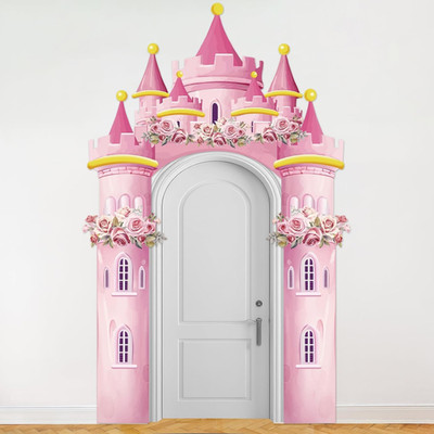 Princess Castle Photo Door Banner Pink Princess Party Decorations Princesses The