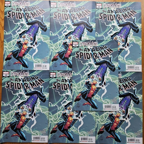 Lot Of 7 THE AMAZING SPIDER-MAN #16 Comic Books Marvel 2023 VF 8.0 DARK WEB