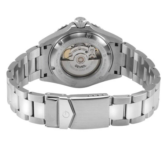 Reloj automático suizo de acero inoxidable Gevril 4762B Wall Street para hombre Foto 2 de 3