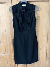 Tory Burch Black Ruffle Sleeveless Sheath Dress