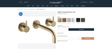 Crosswater MPRO BRUSHED BRASS  3 Hole Basin Mixer Tap Wall Mounted
