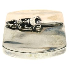 CHROME HEARTS BUCKL MIL DGR Military RaisedDagger Buckle Silver Men'sAccessories