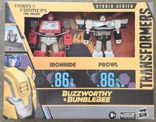 TRANSFORMERS BUZZWORTHY STUDIO SERIES 86 MOVIE DEAD IRONHIDE 24 & PROWL 20 MISB