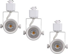 White LED H-Type Dimmable 8W Adjustable Track Light Head 3Pack