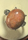 Natural Silicified Coral Fossil Flower Agate Ring/ Adjustable — photo 5