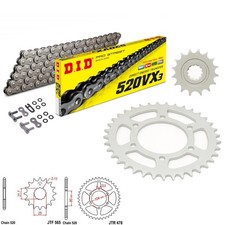 EX650 Ninja Chain and Sprocket Kit DID VX3 X-Ring Kawasaki EX650 2024