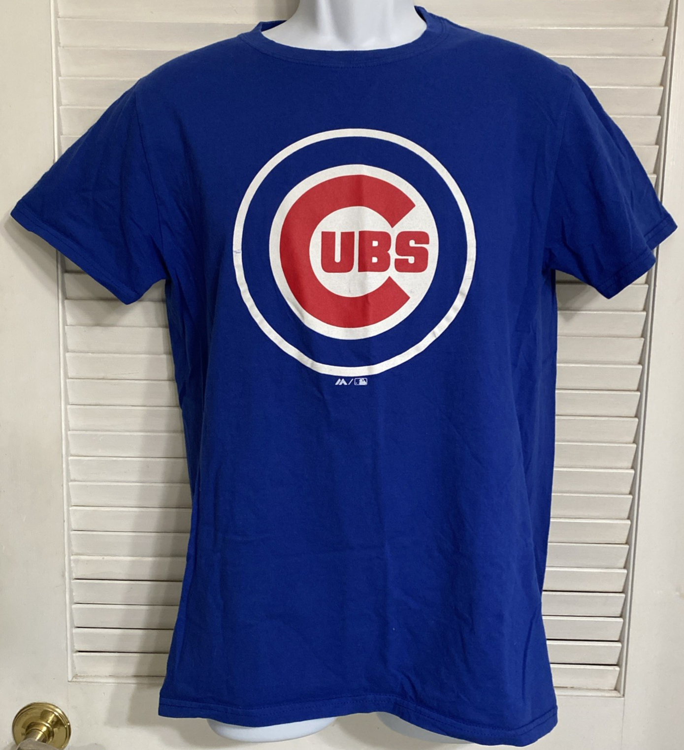 Men's MLB Chicago Cubs Logo T-Shirt, Medium, 100% Cotton by Fanatics