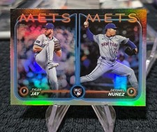 2024 Topps Update Tyler Jay/Dedniel Nunez RC Rainbow Foil New York Mets 