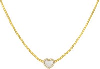 Jacques Lemans -Kette Herz Sterlingsilber Vergoldet Mit Perlmutt Und Zirko