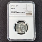 1941-S Washington Quarter NGC MS66 Silver 25¢ San Francisco Mint *1002