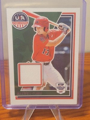 2022 Panini USA Baseball Stars & Stripes - USA Baseball Materials Max Clark...