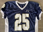 Authentic Game Worn Notre Dame Irish Football Tarean Folston Practice Jersey RB
