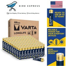 Longlife AA Batteries 100 Pack, Alkaline Double A Battery - 10 Yr Shelf Life 0.32 per gallon