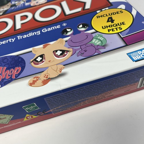 Monopoly Littlest Pet Shop 2008 Hasbro w/ All 4 Pets LPS Dachshund 100% Complete - Picture 3 of 11