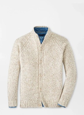 NWT Peter Millar Strathmore Full Button Sweater Made in England