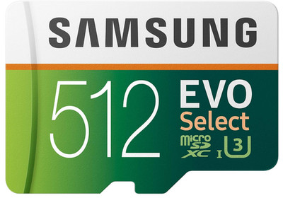 Samsung EVO Select microSD-Karte, 512 GB, 100 MB/s und 90 MB/s, Speicherkarte