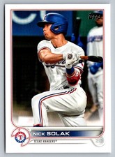 2022 Topps #172 Nick Solak - Texas Rangers