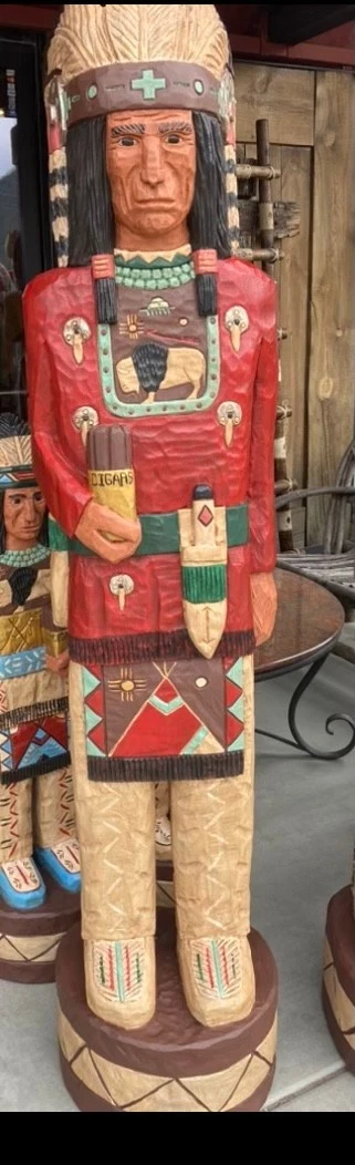 Cigar Store Wooden Indian In Us Native American Sculptures (1935