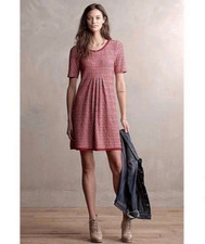 Anthropologie Maeve Dora Patterned Textured Knit Women's Mini Dress XL