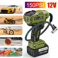 150 PSI Air Compressor Tire Inflator Fits Car Moto Bike Tires Air Pump Cordless