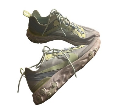 Nike React Element 87 BQ2728-100 Lace-Up Light Yellow Beige Men's Sneakers