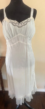 Aristocraft VTG 50 s Sheer/Silk Blue Lace Short Nightgown M