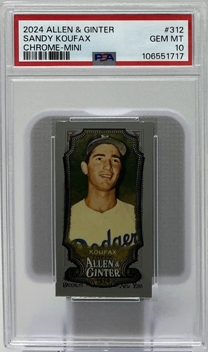 Sandy Koufax PSA 10 - 2024 Topps Allen & Ginter Chrome Mini -Lefty - MVP- Pop. 4