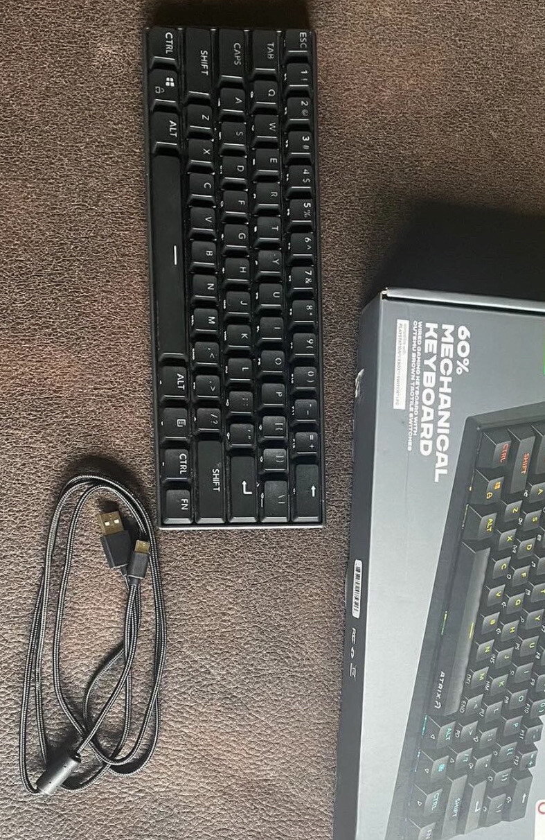 Compact 60% Mechanical Gaming Keyboard with ATRIX Technology and Full-Size Mouse Pad-image