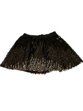 Justice Girls Skort Size 12 Black, Sequined, Elastic Waist