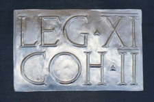 Roman Army LEGIO Standard Legion XI Cohort I Silver plated bronze Military Sign