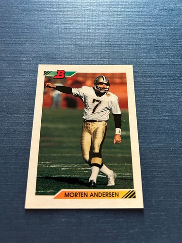 Morten Andersen #140 1992 Bowman card