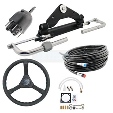Boat Hydraulic Steering System Kit Marine Outboard Steering 150HP Outboard